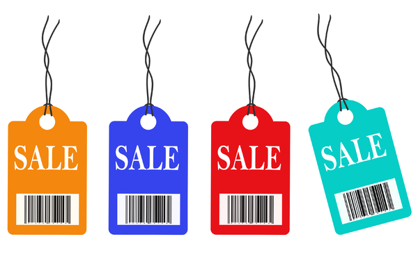 Coloured Sales Tags