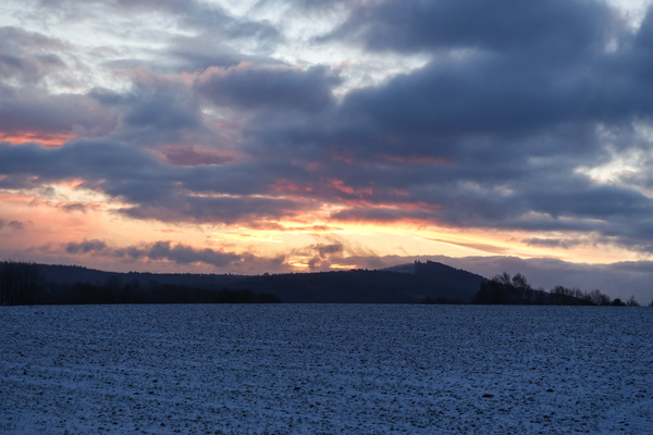 sunrise over snowed field 3