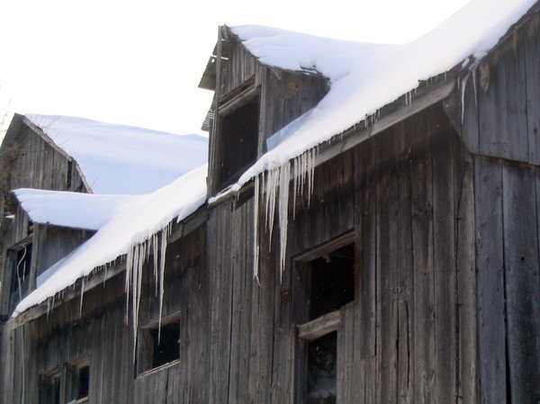 Icicles on Barn