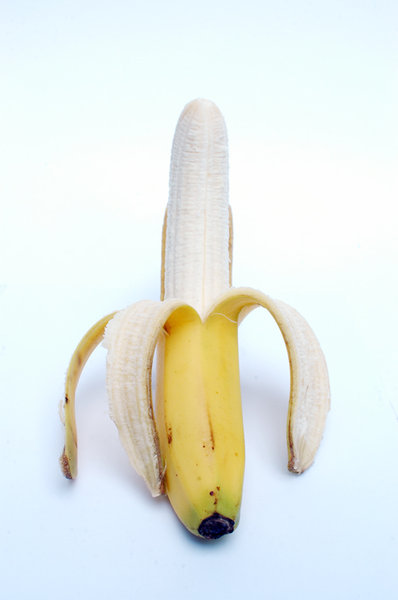 A peeled banana.