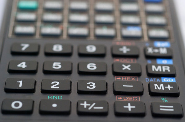 Numeric keyboard of calculator