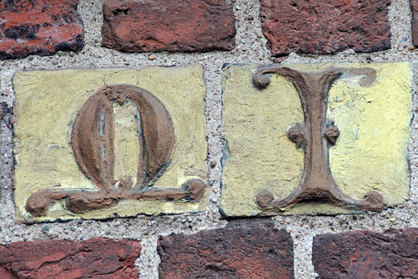 Medieval brick with letter 2
