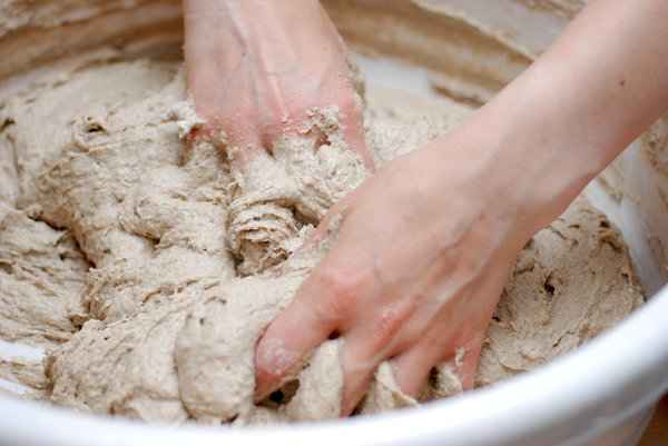 Hand making of bread 2