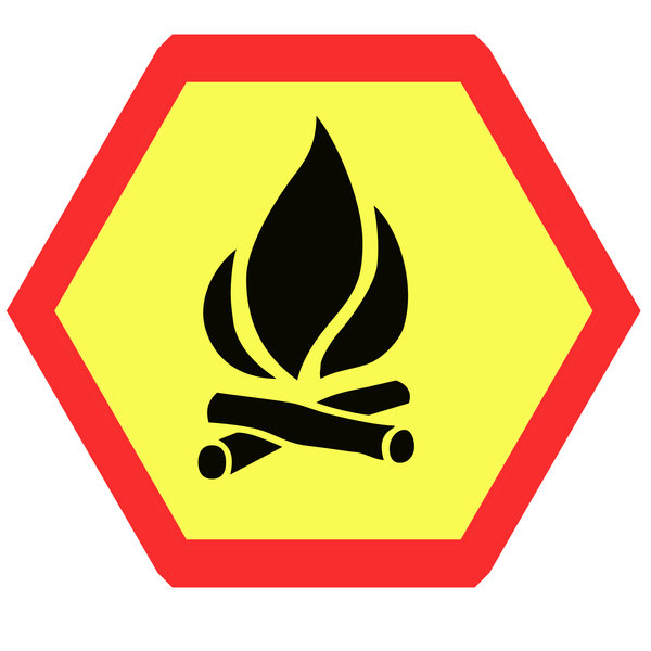 Hexagonal warning sign 2