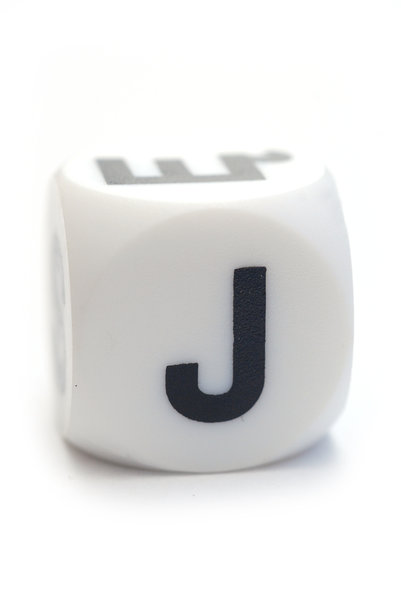 Character J on the cube