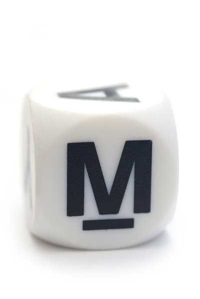 Letter M on the dice
