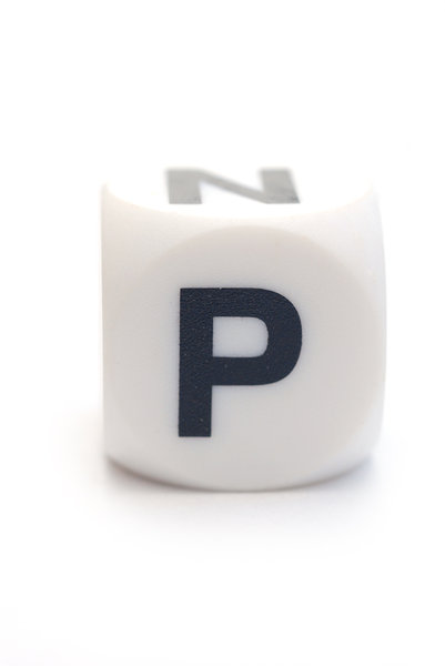 Letter P on the dice