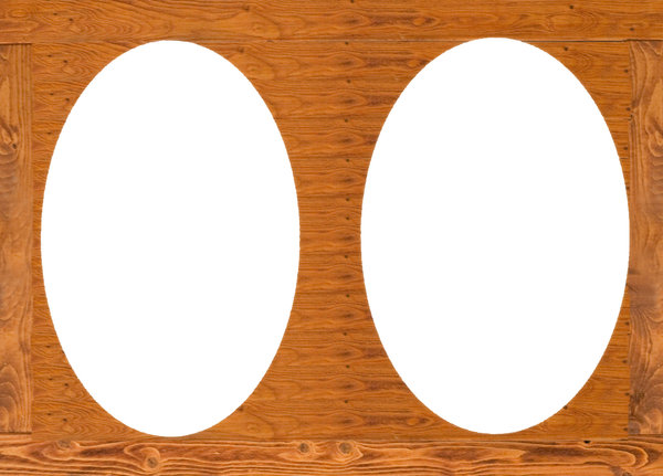 Wooden frame for oval images