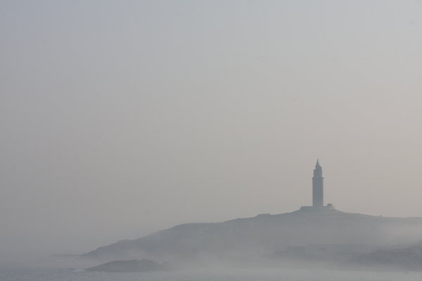 Foggy tower