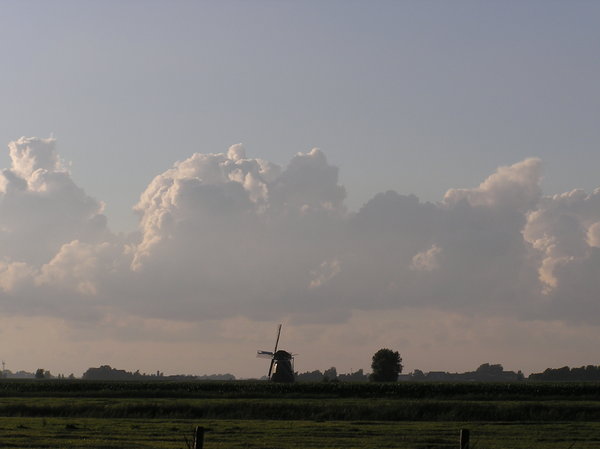 Typical dutch landscape and sk