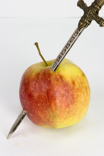apple with sword