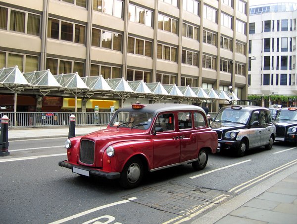red london taxi