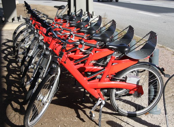 Red bikes