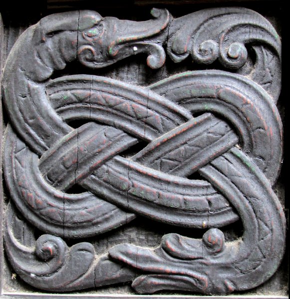 decorative wooden snake 2