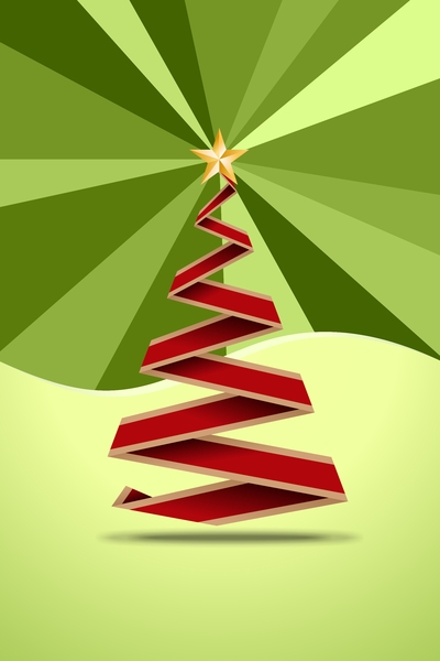 Origami Christmas Tree 2D