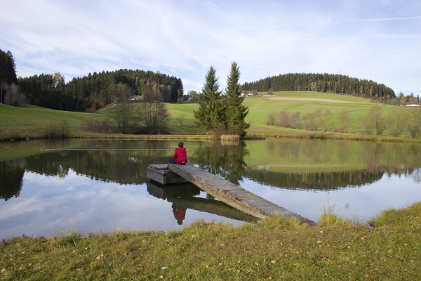 romantic lake in austria