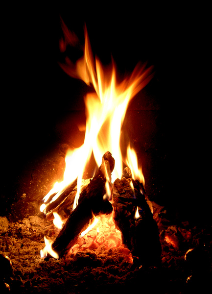 Fireplace fire