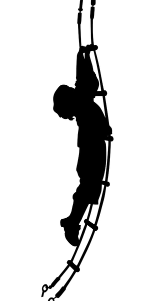Silhouette playing child