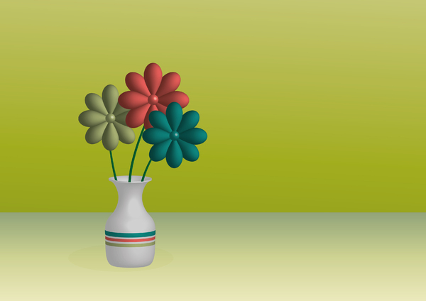 Flowers Retro 3D