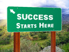 Success Starts Here Sign