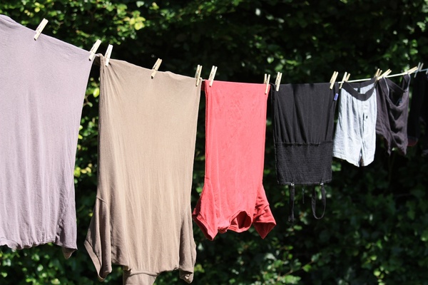 Clothes drying on line