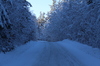 Adirondack Winter-Straße