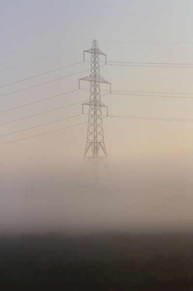 Electricity Pylon in mist