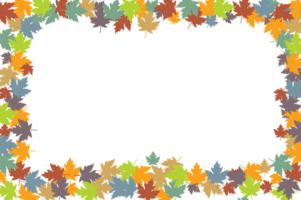 colorful leaves border