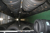rangées de pneus en caoutchouc