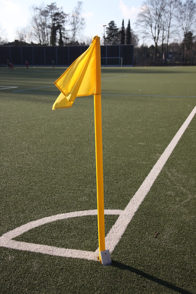 Yellow corner flag