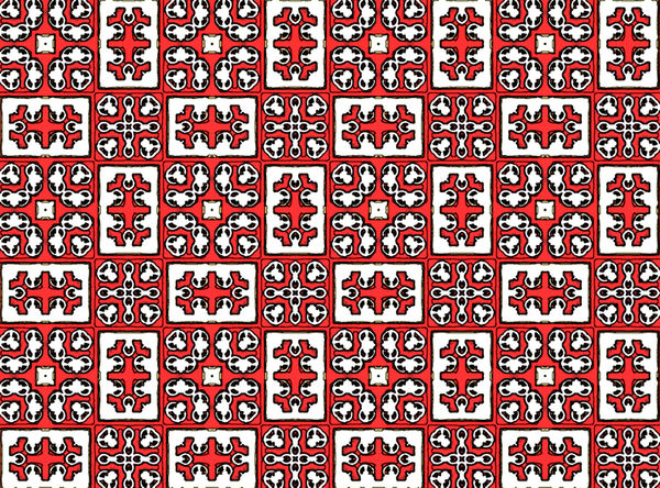red & black patterned tiles