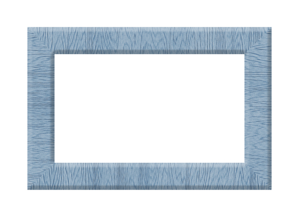 marco de madera azul