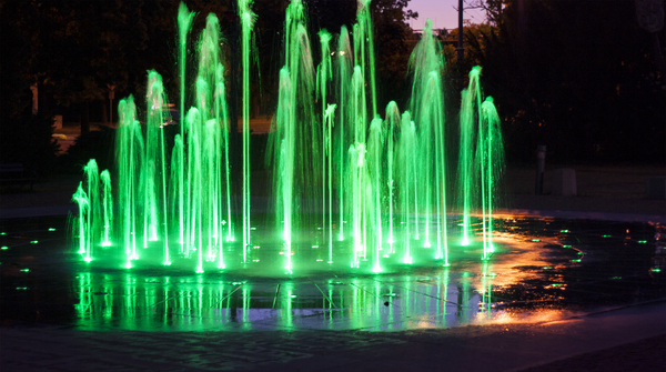Colorful fountain