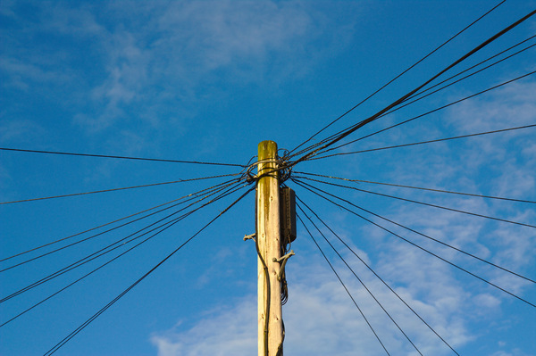 Telephone pole and wires 2