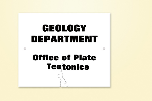 Funny geology sign