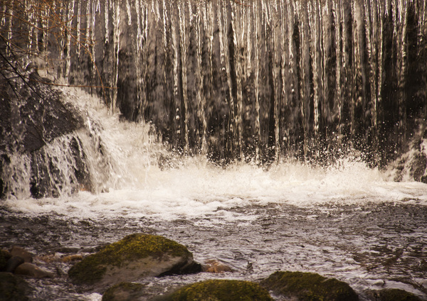 Country stream waterfall