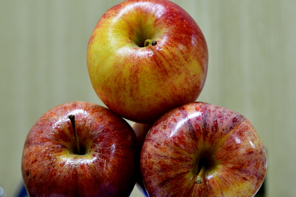 Apples close up macro photo