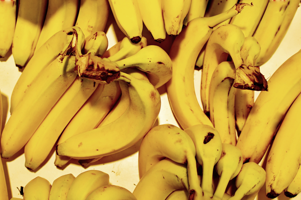 Bananas, ripe fruit and yellow