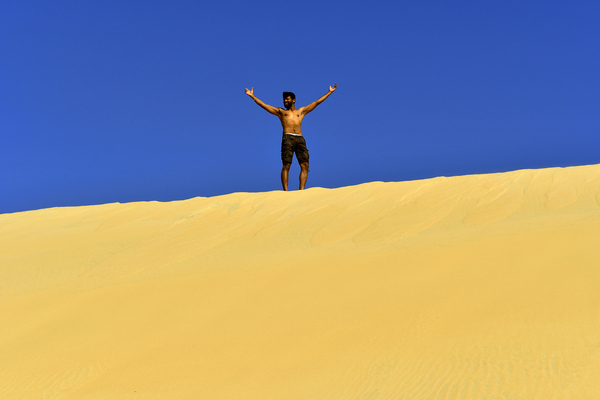 Jogging on a Desert Dune