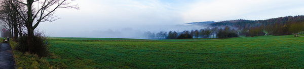 foggy landscape panorama