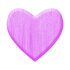 Purple Wooden Heart