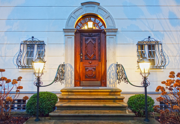 wooden door entrance