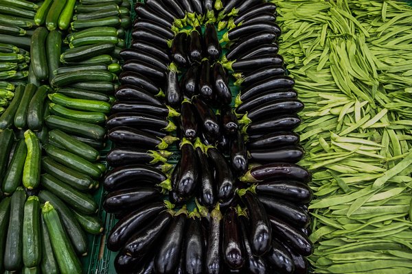 zucchini eggplant beans