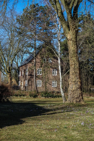 early spring country house