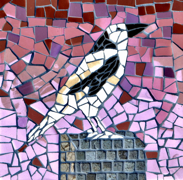 mosaic bird in the pink1