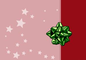 Christmas card with bow: Christmas card with bow