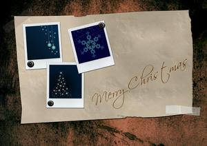 Grunge paper with christmas po