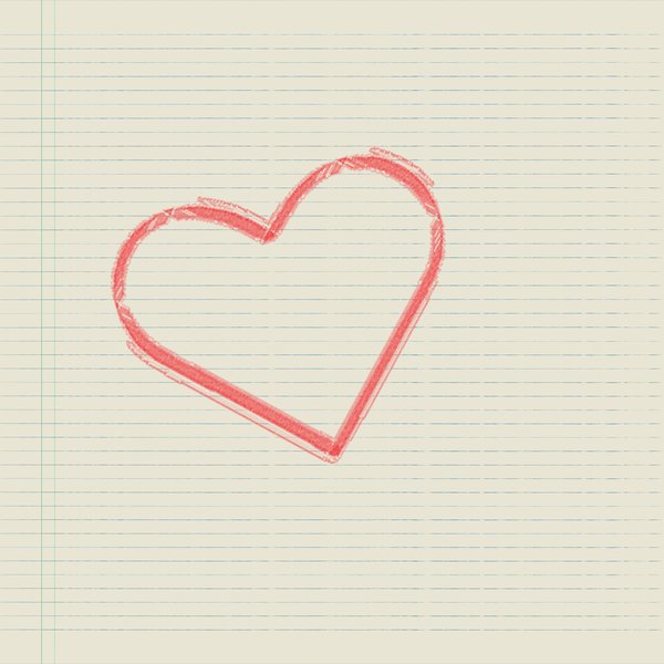 Corazón en el papel: 