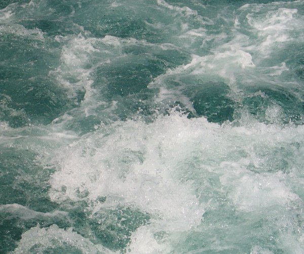 turbulent water: none