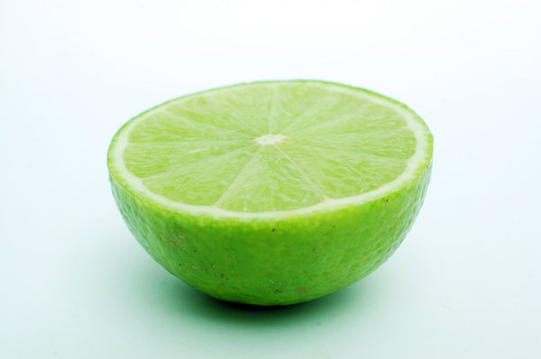 Lime in half.: A lime cut in two ...